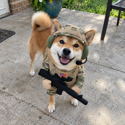 Doggy Tactical Costume Set
