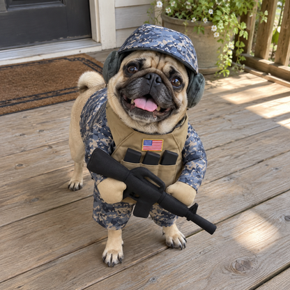 Doggy Tactical Costume Set