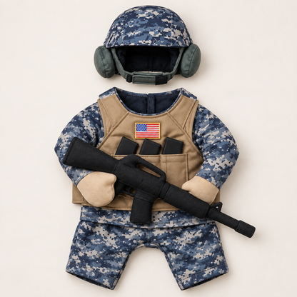 Doggy Tactical Costume Set